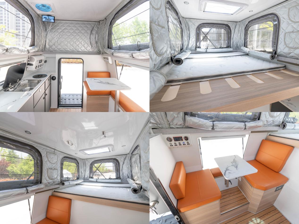 Bright modern camper interior